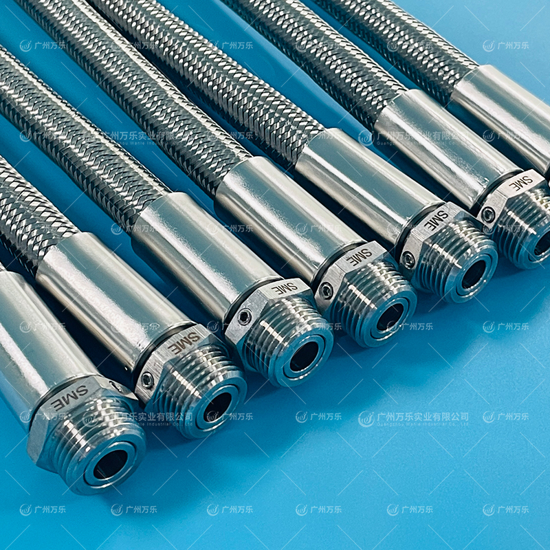 SS Braided Corrugated Teflon Hose 不锈钢编织波纹特氟龙管 F-0042